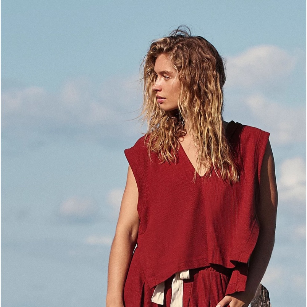 Free People Beach Bricked Daytrippper Top - Picture 1 of 7